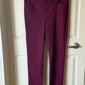 Croft & Barrow Wine Red Stretch Pants